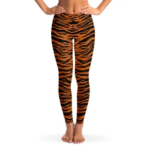 Tiger Striped Leggings Orange and Black Sizes XS - XL