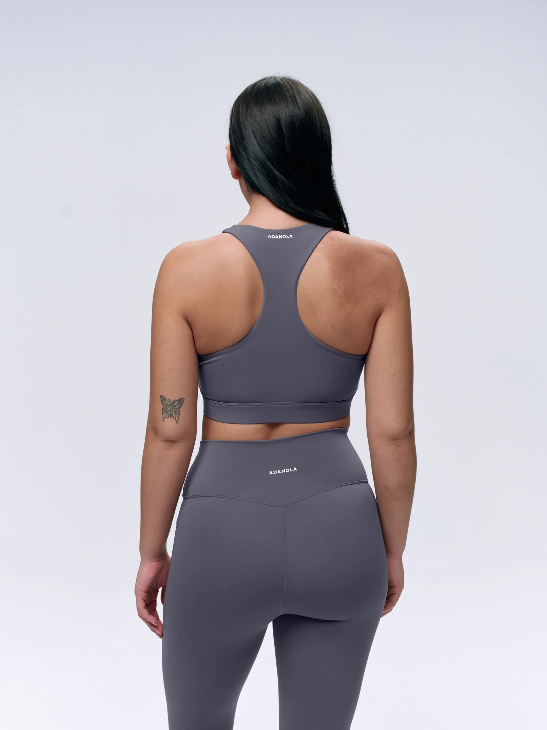 Ultimate Zip Front Bra - Dark Grey