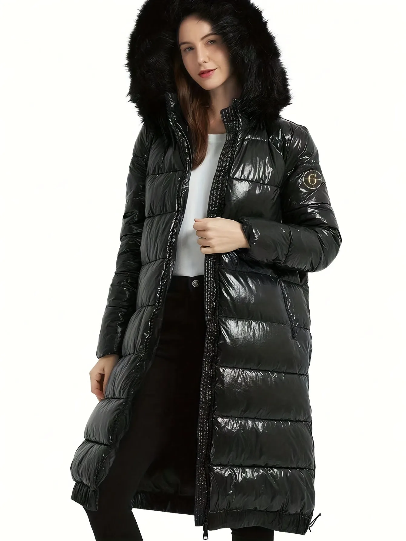 Ultra-Warm Women's Long Quilted Puffer Coat - Down Alternative Thermal Winter Parka Jacket with Hood and Windproof Function - Thicken Insulation for Extreme Cold Weather