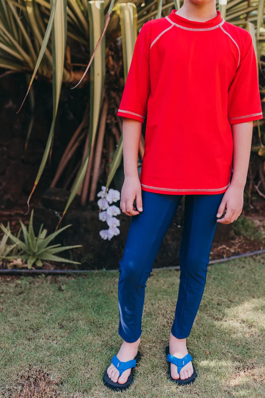 Unisex UPF 50  Swim Leggings | Red