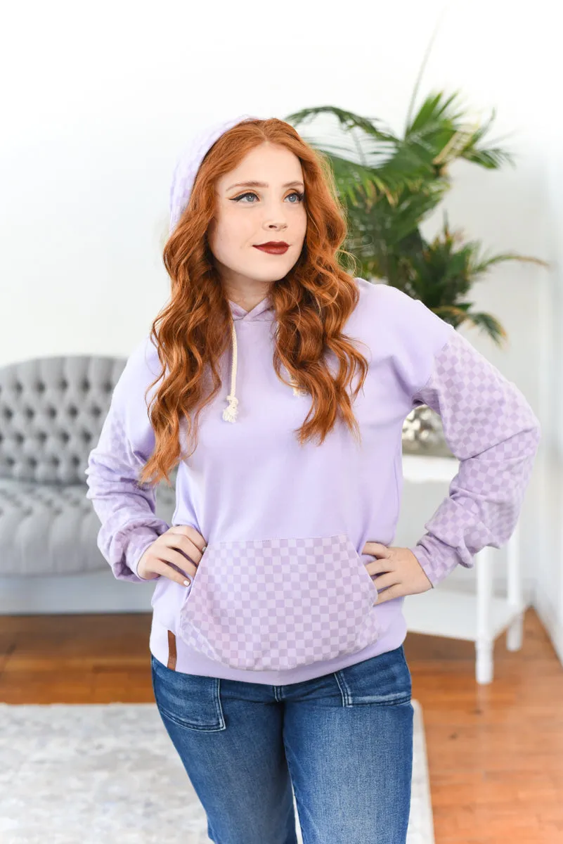 University Hoodie - Checked Out Purple