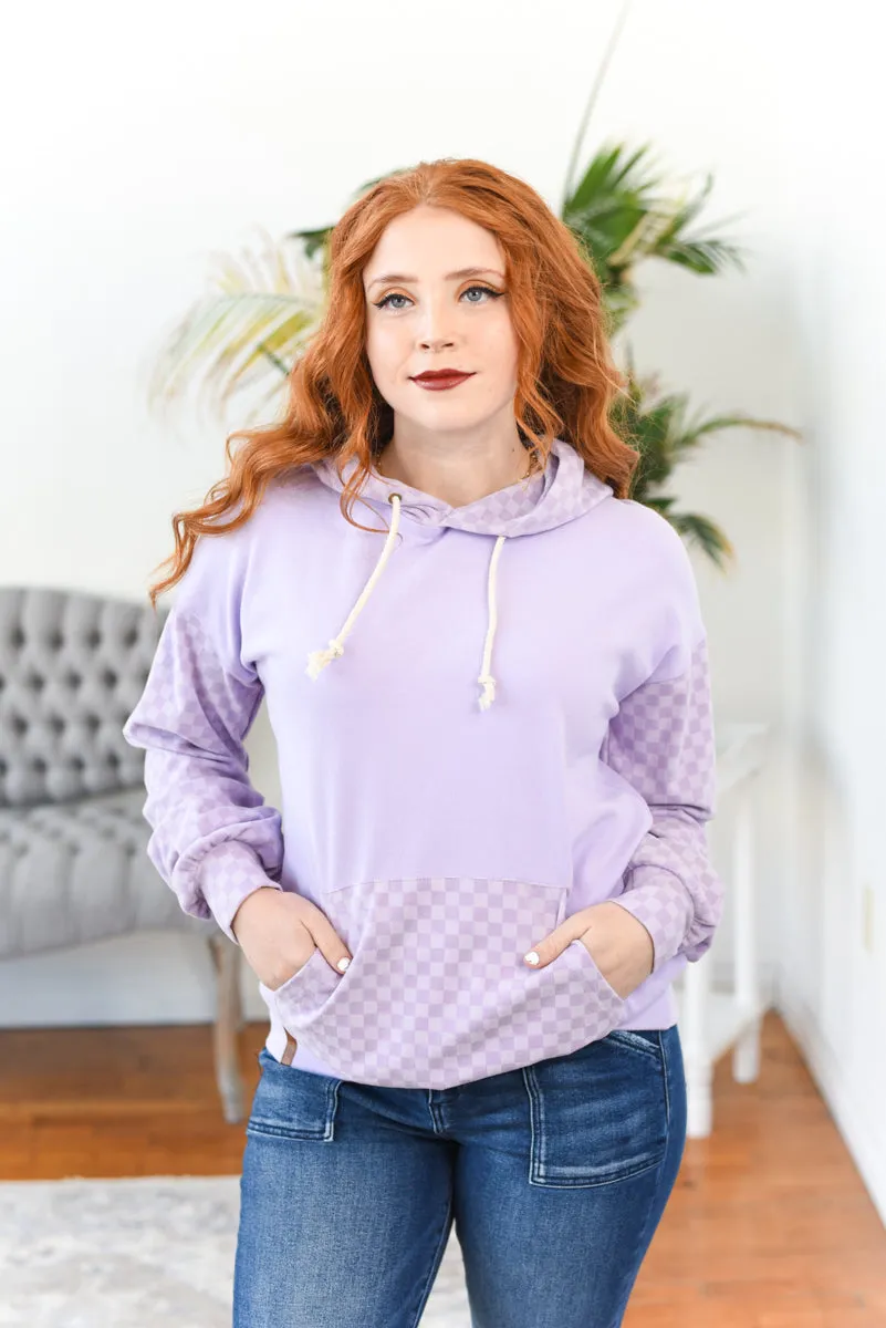 University Hoodie - Checked Out Purple