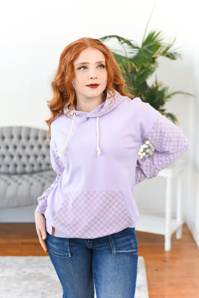 University Hoodie - Checked Out Purple