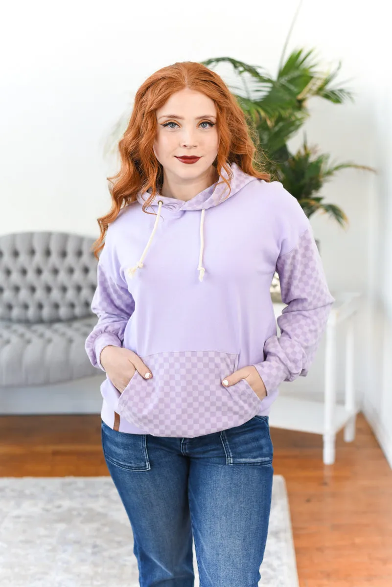 University Hoodie - Checked Out Purple
