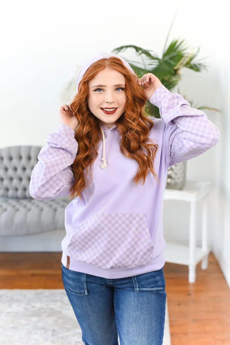 University Hoodie - Checked Out Purple