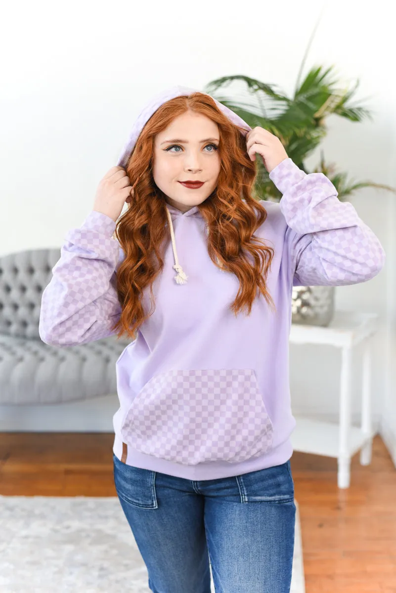 University Hoodie - Checked Out Purple