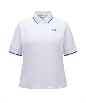 Vice Golf Atelier Women Collar Tip Point Short T-Shirt - White