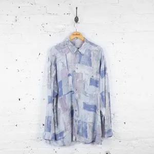 Vintage Patter Shirt - Purple - L