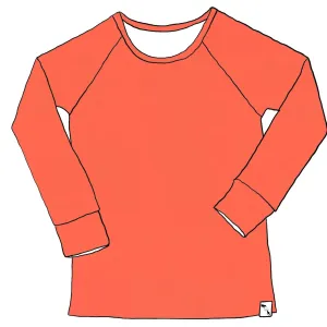 Vivid Coral YOGA - Lil Slim Raglan