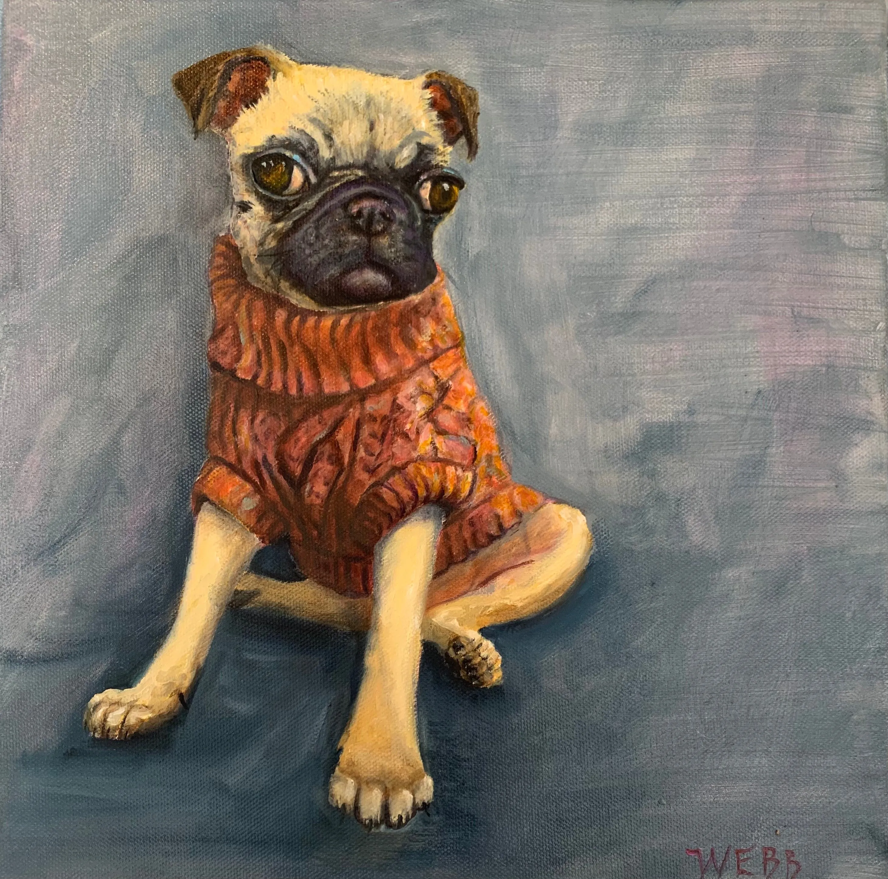 Whimsy Fit Grey Pug Girls Leggings