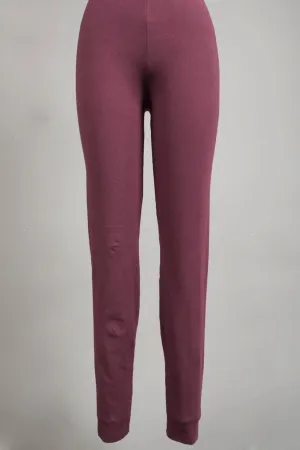 Winter Leggings Plum Rose-UnPrinted