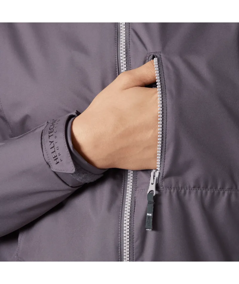 WOMEN'S LONG BELFAST JACKET - SMOKED PURPLE