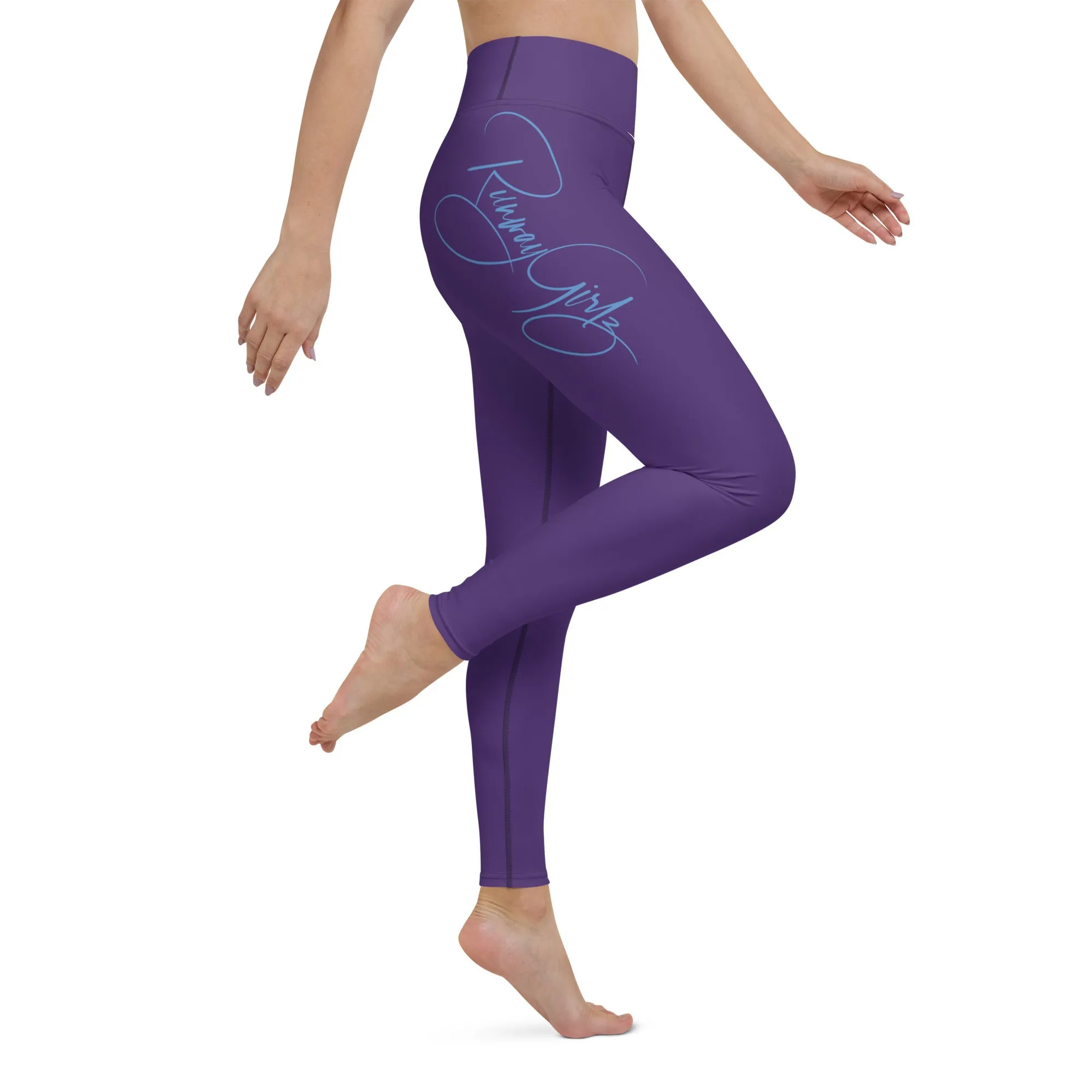 Women's Runway Girlz Yoga Leggings (Purple/Aqua)