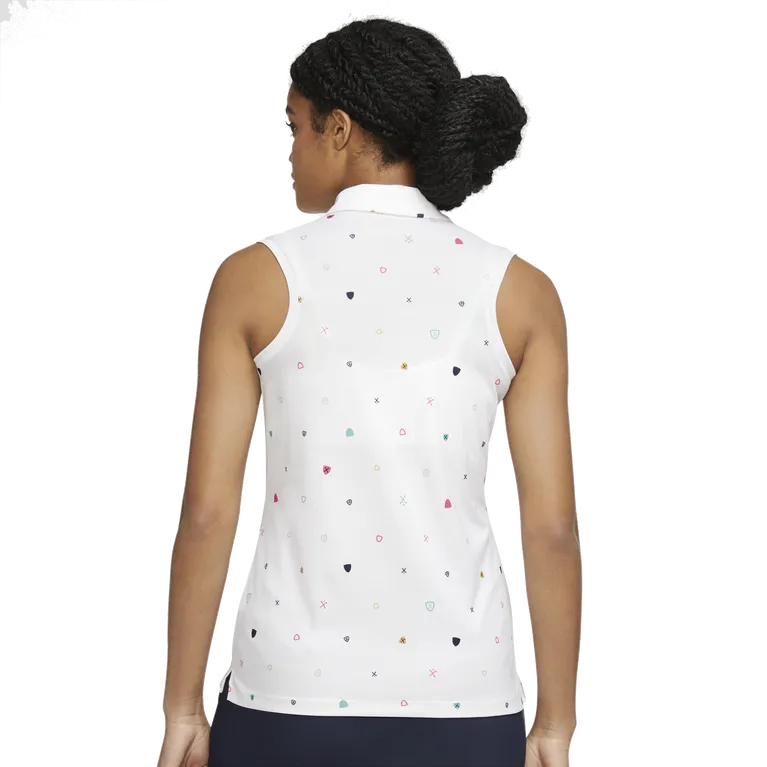 WOMENS VICTORY DRI-FIT PRINTED SLEEVELESS POLO
