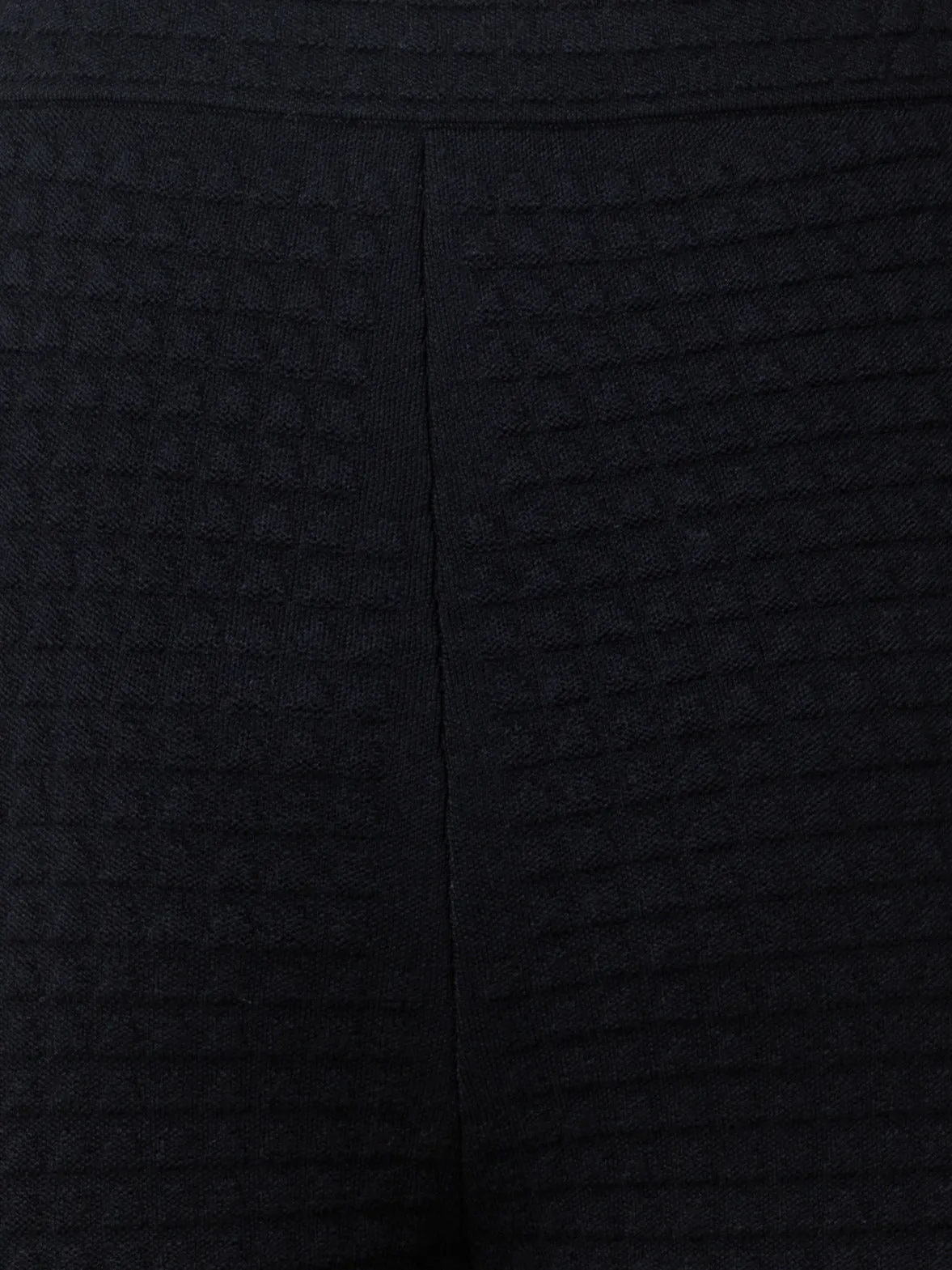 Wool Silk Stretch Trapezoid Grid Knit Leggings