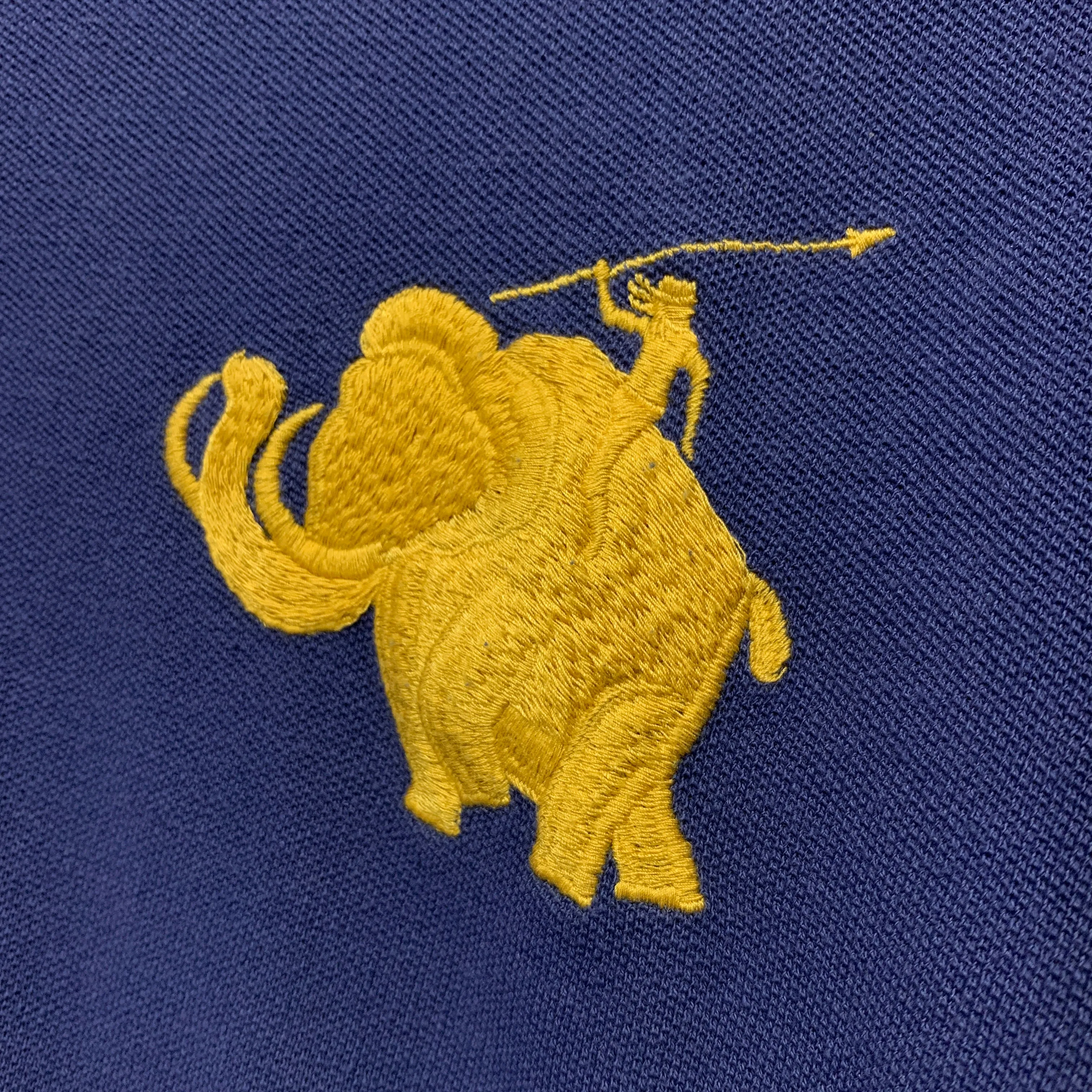 [XL] DS! Kapital Mammoth Embroidery Polo Shirt Navy